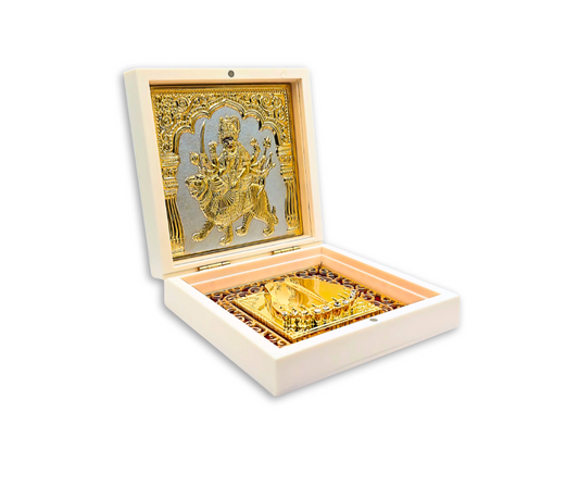 Devotional Pooja Box - Durga ( Medium 12 x 12 cm )