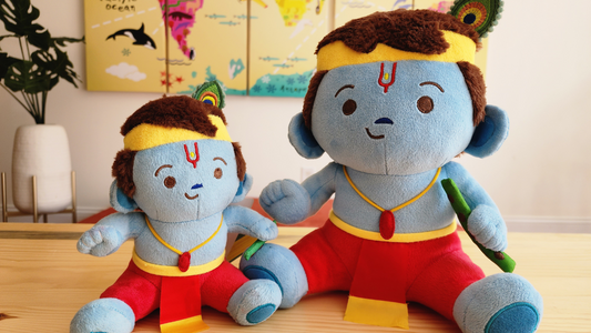 Modi Toys Krishna Mantra Singing Plush Toy( Small and Medium Size )