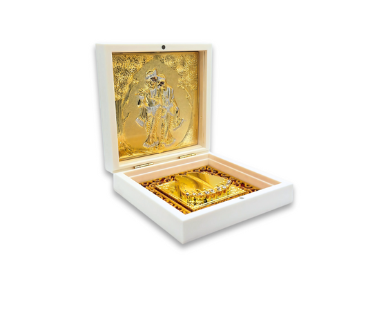 Devotional Pooja Box - Krishna ( Medium 12 x 12 cm )