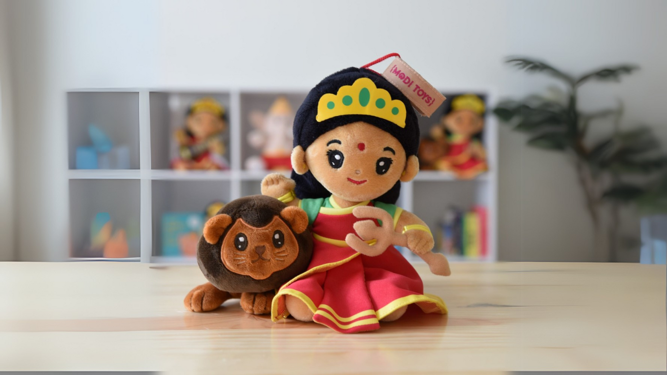 Modi Toys Durga Mantra Singing Plush Toy ( Small and Medium Size )