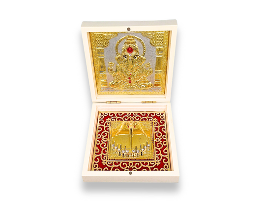 Devotional Pooja Box - Ganesh Ji ( Medium 12 x 12 cm )