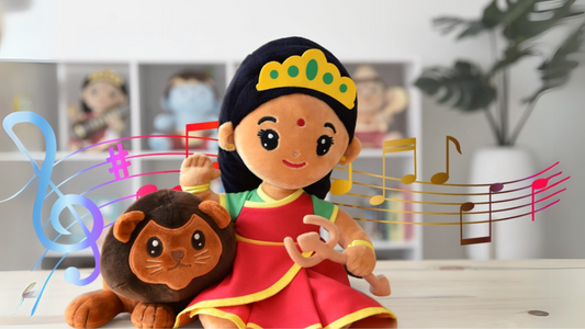 Modi Toys Durga Mantra Singing Plush Toy ( Small and Medium Size )