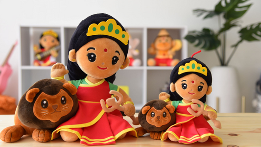 Modi Toys Durga Mantra Singing Plush Toy ( Small and Medium Size )