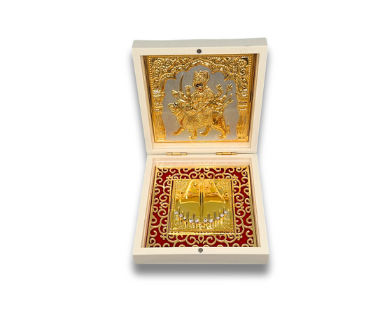 Devotional Pooja Box - Durga ( Medium 12 x 12 cm )