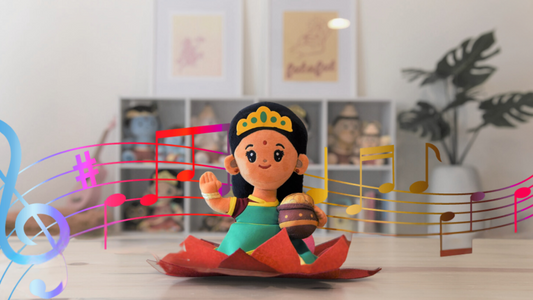 Modi Toys Laxmi Mantra Singing Plush Toy( Small and Medium Size )