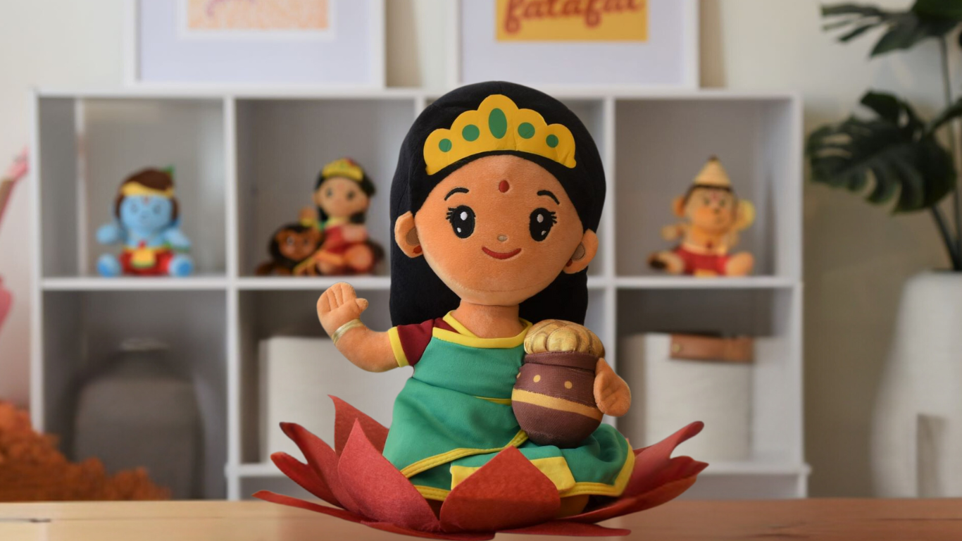 Modi Toys Laxmi Mantra Singing Plush Toy( Small and Medium Size )