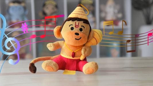 Modi Toys Hanuman Mantra Singing Plush Toy ( Small and Medium Size )