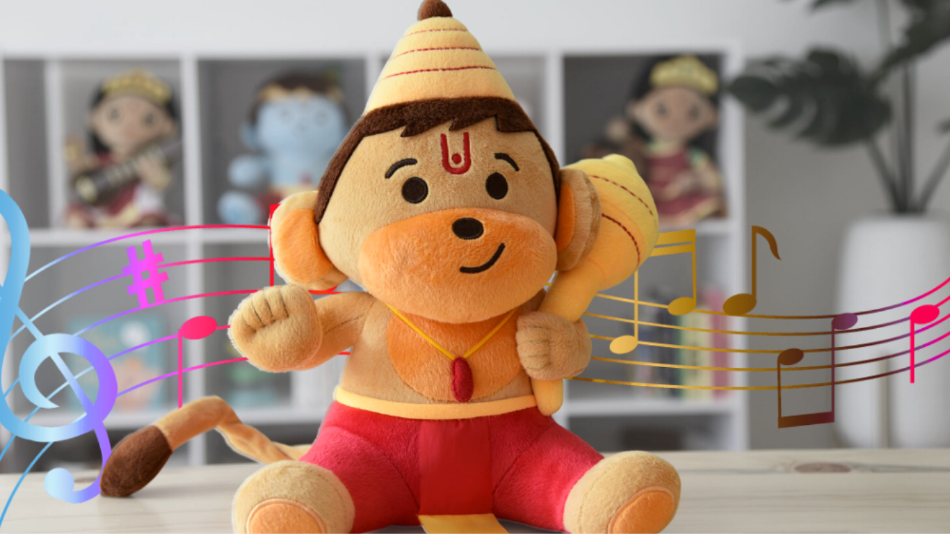 Modi Toys Hanuman Mantra Singing Plush Toy ( Small and Medium Size )