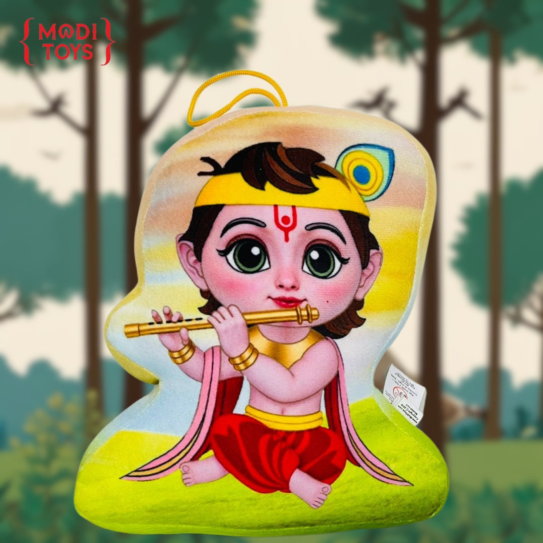 Modi Toys Krishna Mantra Singing Toy plus Mantra Singing Pillow Plush Toy Bundle