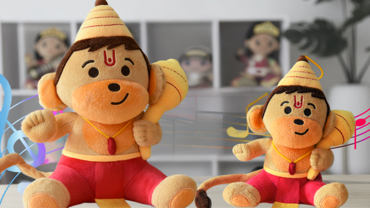 Modi Toys Hanuman Mantra Singing Plush Toy ( Small and Medium Size )
