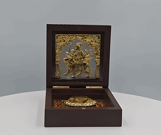 Devotional Pooja Box - Durga (  8 x 8 cm) - East 2 West Emporium