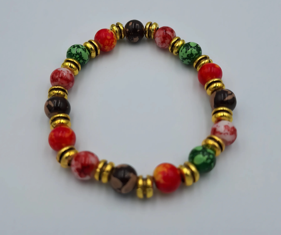 Multi coloured crystal bracelet discount