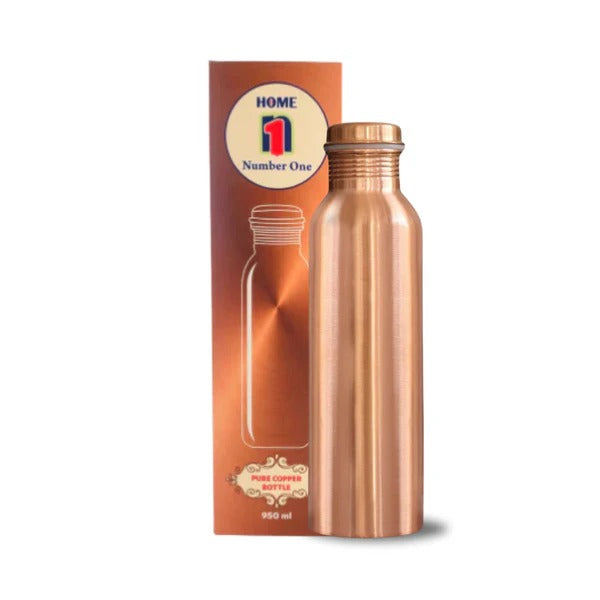 Pure Copper Water Bottle – 950ml (Plain Design)