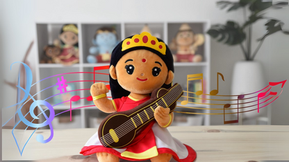 Modi Toys Saraswati Mantra Singing Plush Toy ( Small and Medium Size )