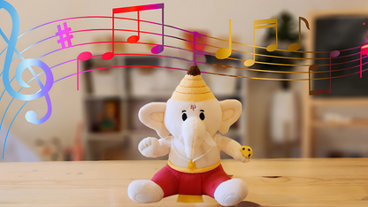 Modi Toys Ganesha Mantra Singing Plush Toy( Small and Medium Size )