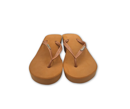 Fipper Wedges Flip Flops - Earth Brown