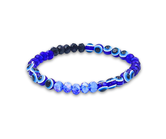 Evil Eye Agate Crystal Bracelet