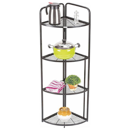 4 Tier Storage Rack Organizer Stylish Metal 4 Tier Multipurpose Kitchen Shelf Corner Storage Rack Organizer