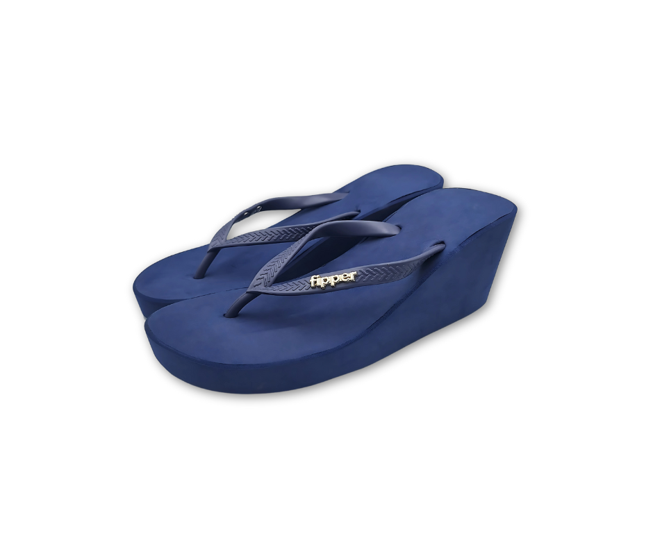 Fipper Wedges Flip Flops - Royal Blue