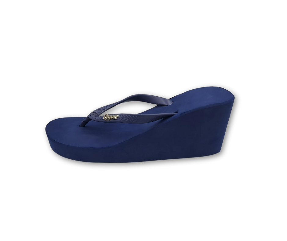 Fipper Wedges Flip Flops - Royal Blue