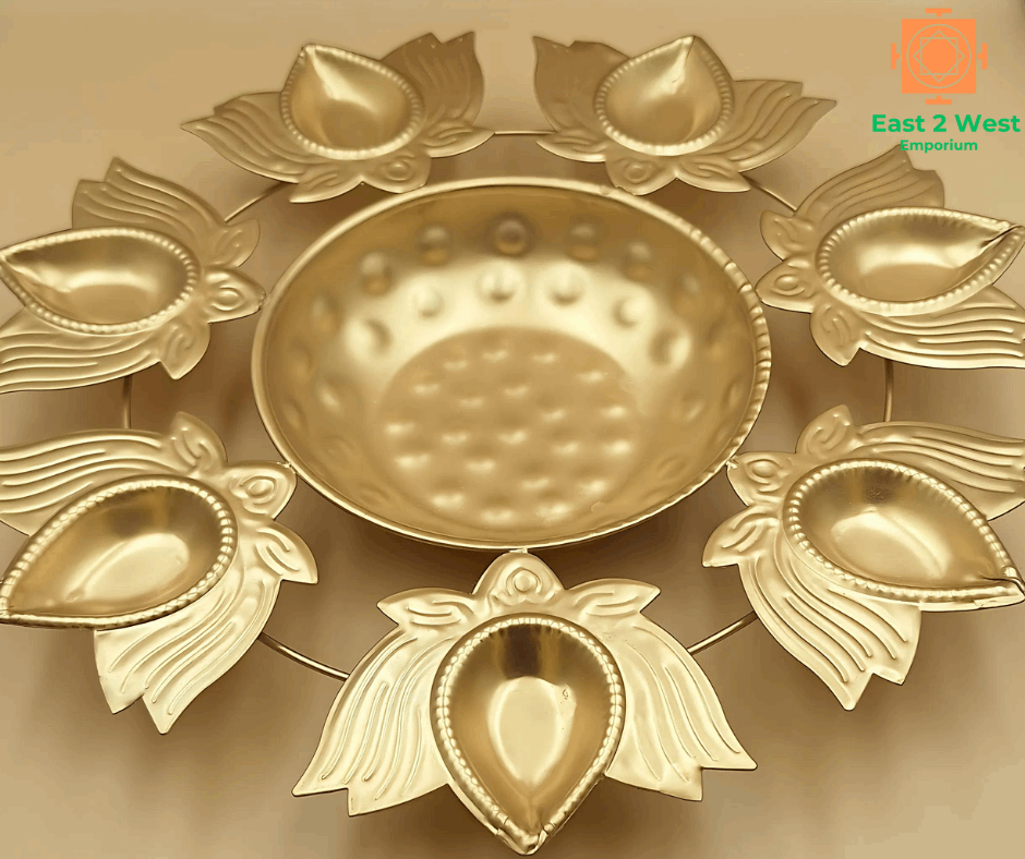 Designer Flower Petal Urli Tray Type 1 - East 2 West Emporium