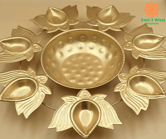 Designer Flower Petal Urli Tray Type 1 - East 2 West Emporium