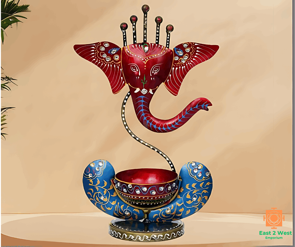 Ganesha Oil Lamp Decor - East 2 West Emporium