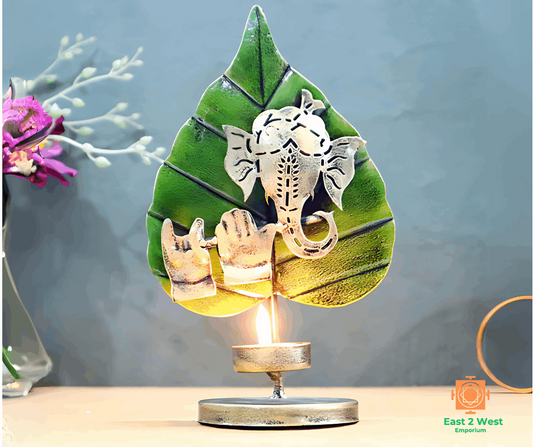 Ganesha Tea Lamp Decor - East 2 West Emporium