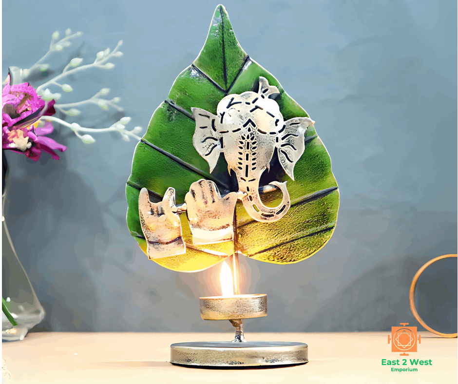 Ganesha Tea Lamp Decor - East 2 West Emporium