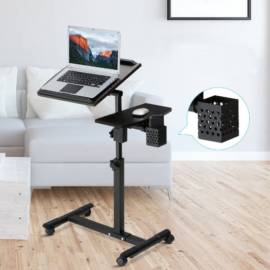 Portable Tilt and Height Adjustable Laptop Desk with Mouse Pad and Storage