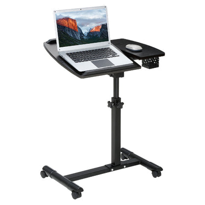 Portable Tilt and Height Adjustable Laptop Desk with Mouse Pad and Storage