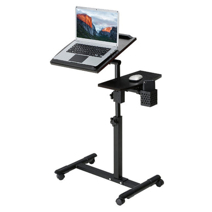 Portable Tilt and Height Adjustable Laptop Desk with Mouse Pad and Storage